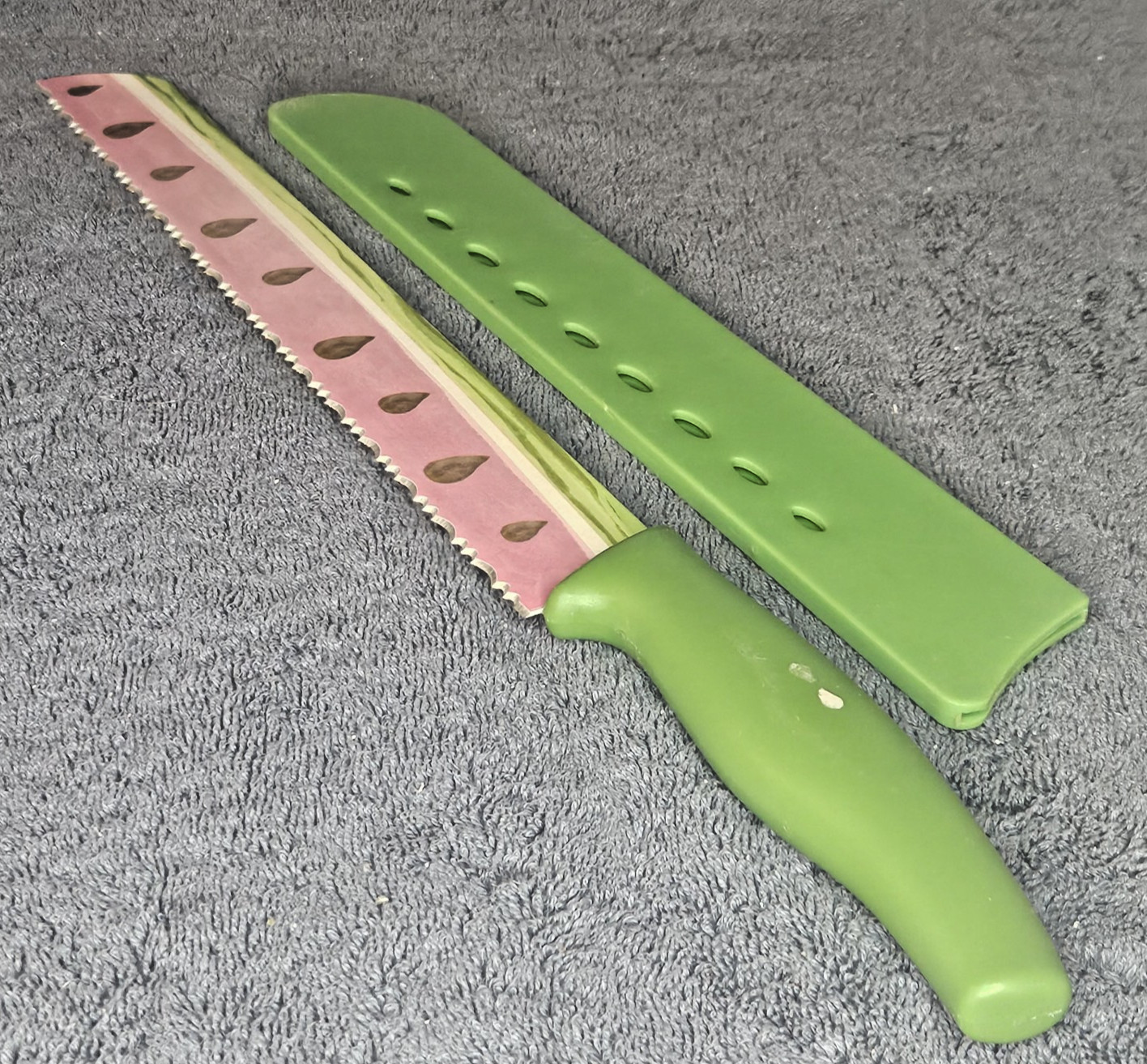 New 16” serrated Watermelon Knife with Sheath 11” Blade