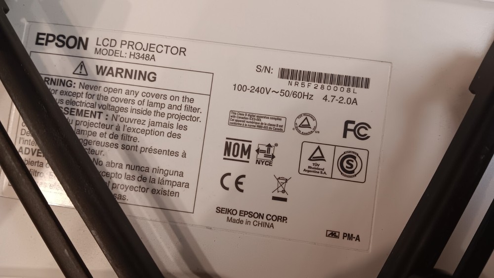 Epson PowerLite 4200W Multimedia LCD Projector H348A