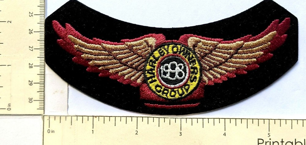 1998 Harley Owners Group HOG Wings Rocker Arm Patch Jacket NOS