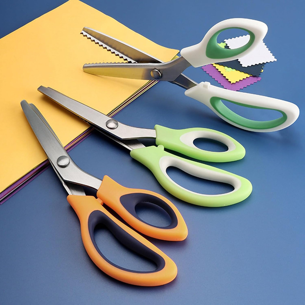 Pinking Shears for Fabric Cutting 9 Inch Zig Zag Scissors Professional Sewing