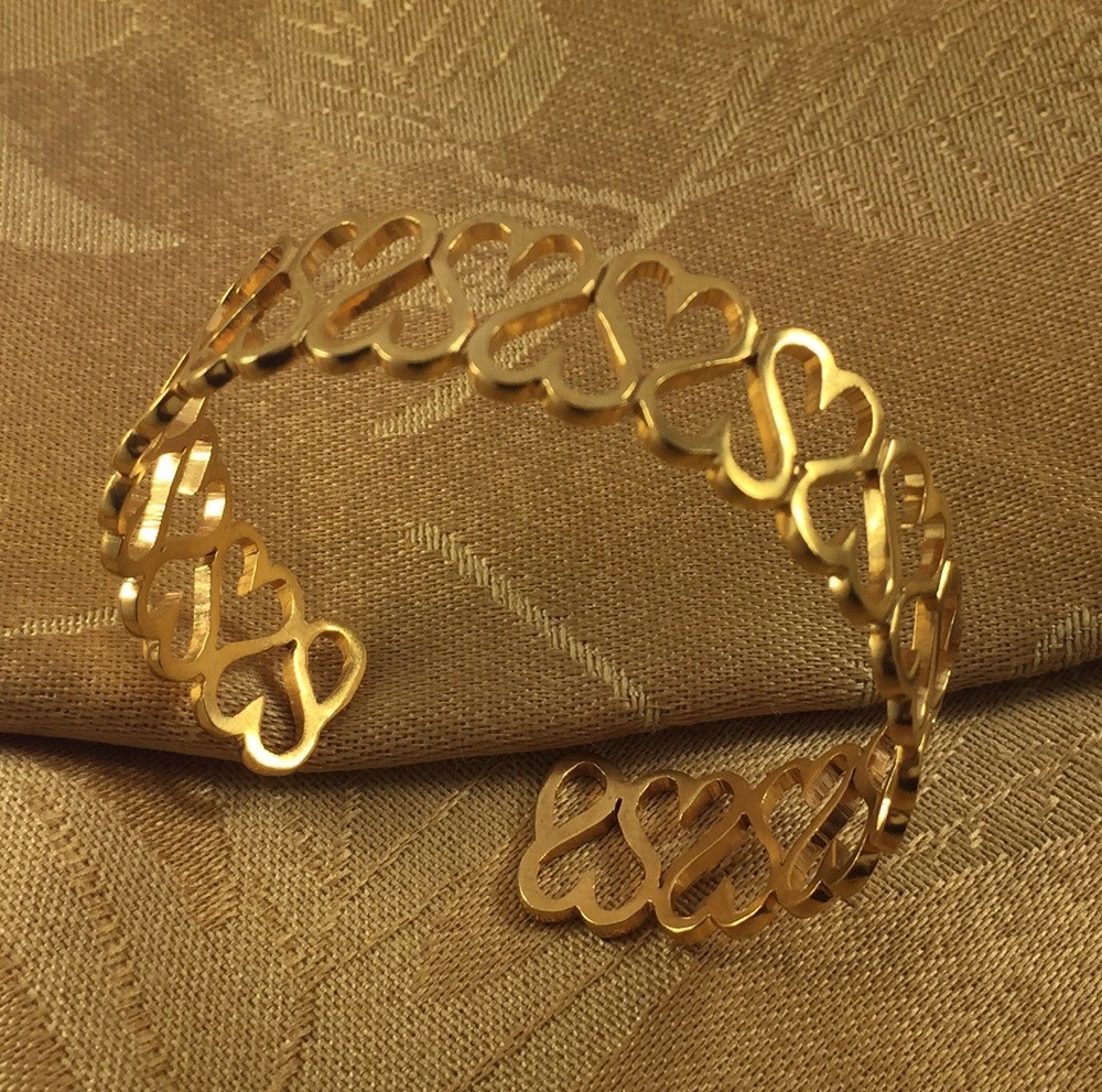 Handmade Gold Plated Brass Cuff Bracelet