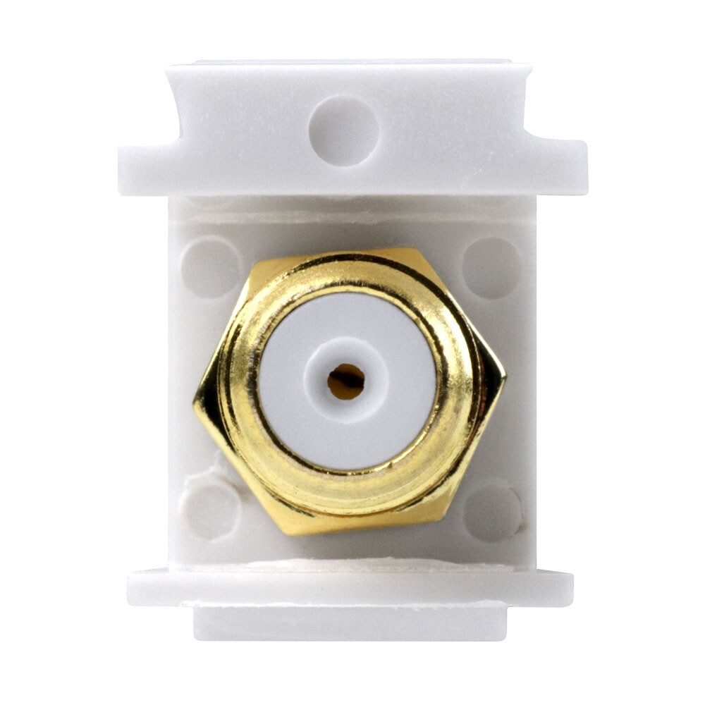Construct Pro F-Connector to RCA Keystone Jack Insert (8 Color Bands, White)