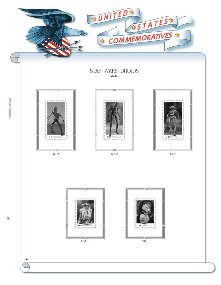 2021 U.S. Commemorative Singles COMPLETE Supplement (White Ace Alternative)