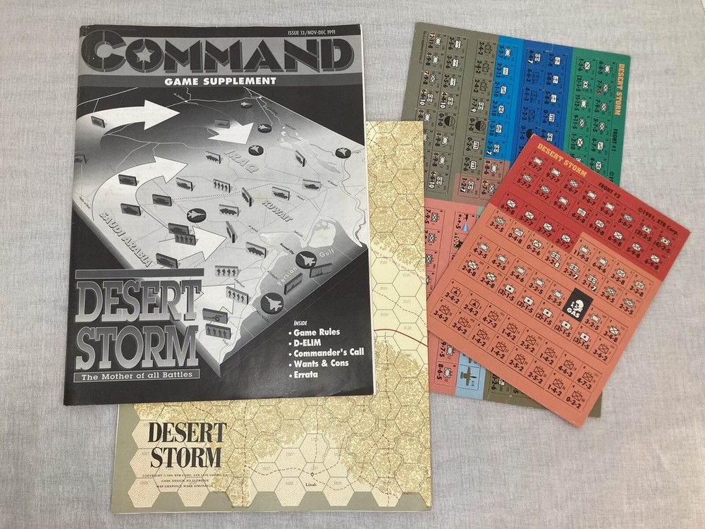 Command Mgz Game Supplement Issue 13 Desert Storm w/Map & Counters - Unpunched