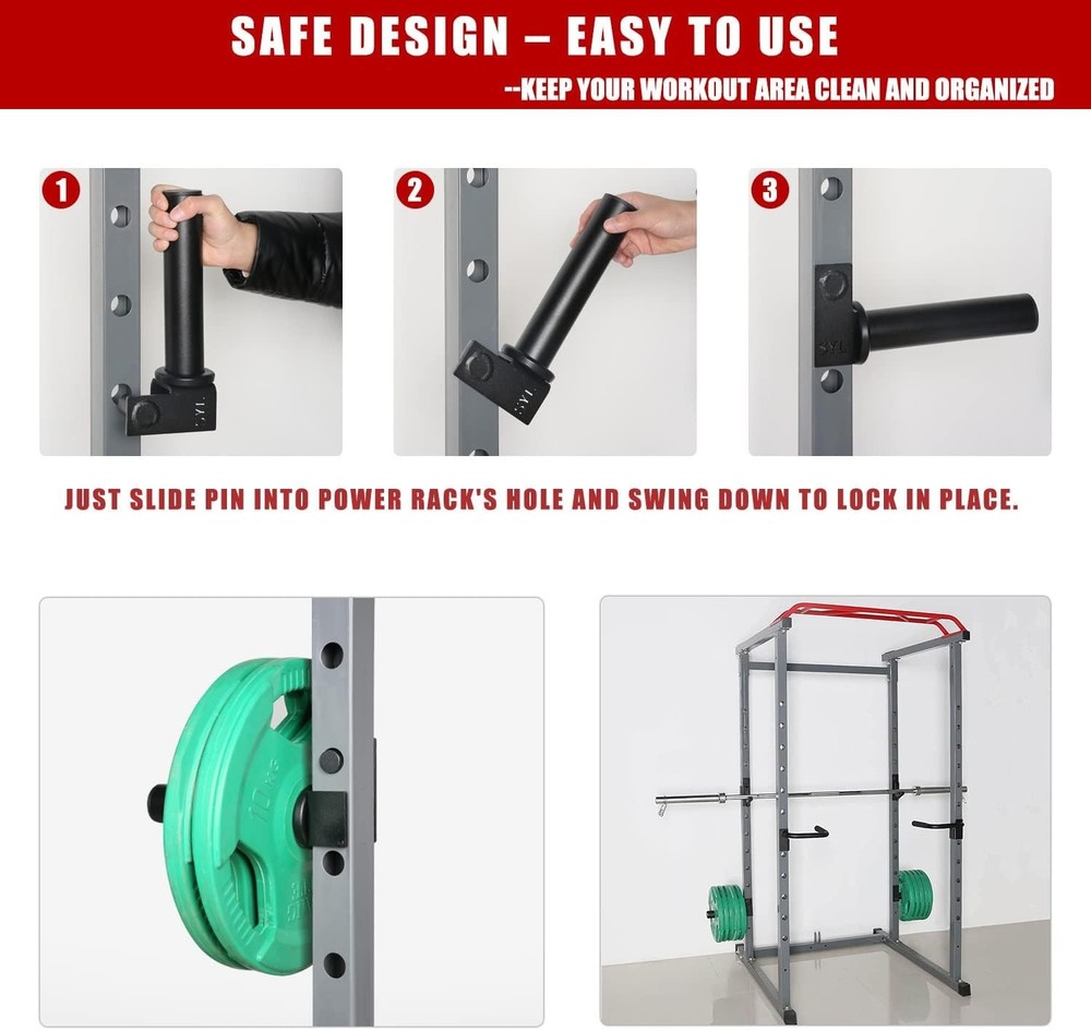 Easy-Load Weight Plate Storage Rack Attachment - Secure & Durable Design