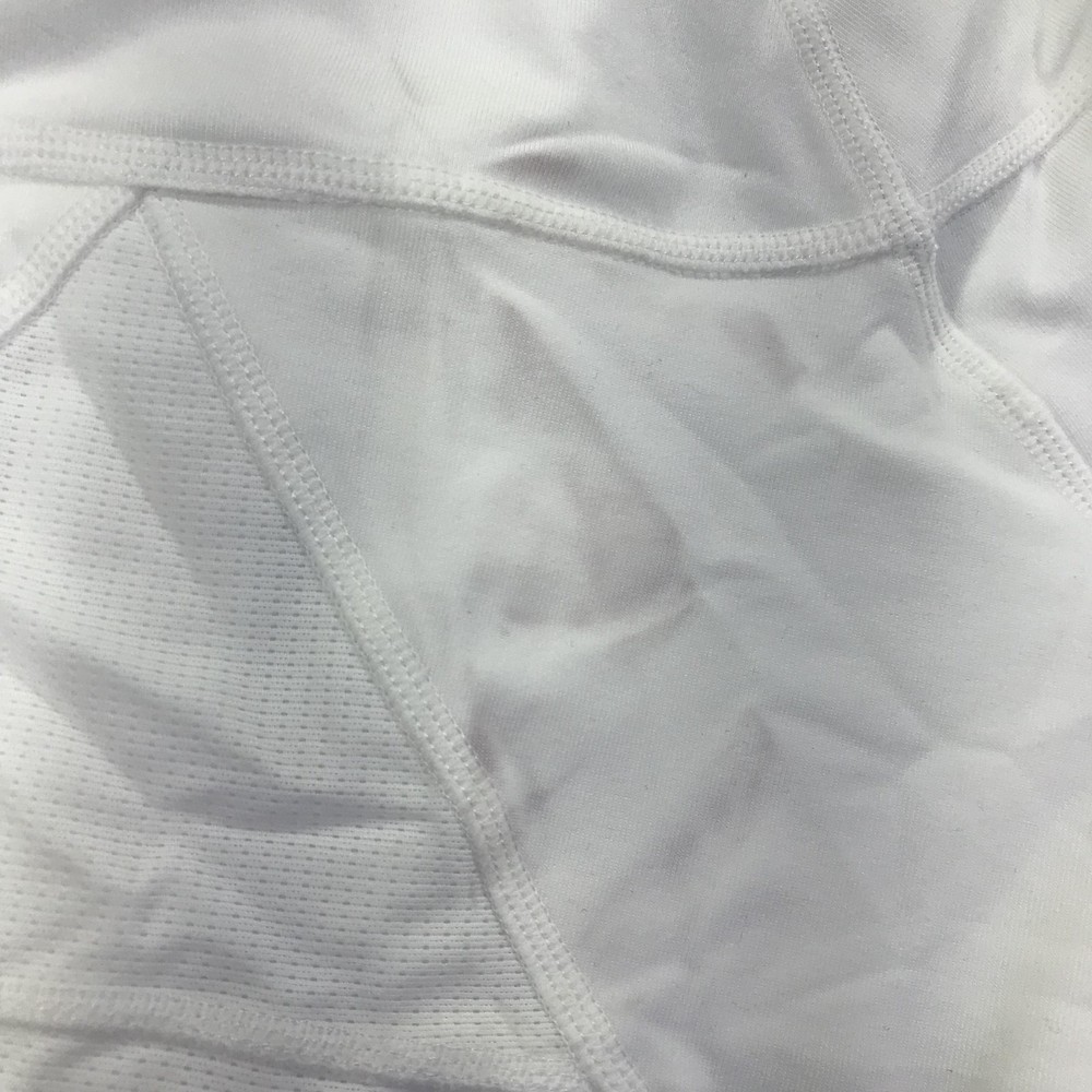 Tommie Copper Womens Back Support Compression Shirt Large White Zip Front Top
