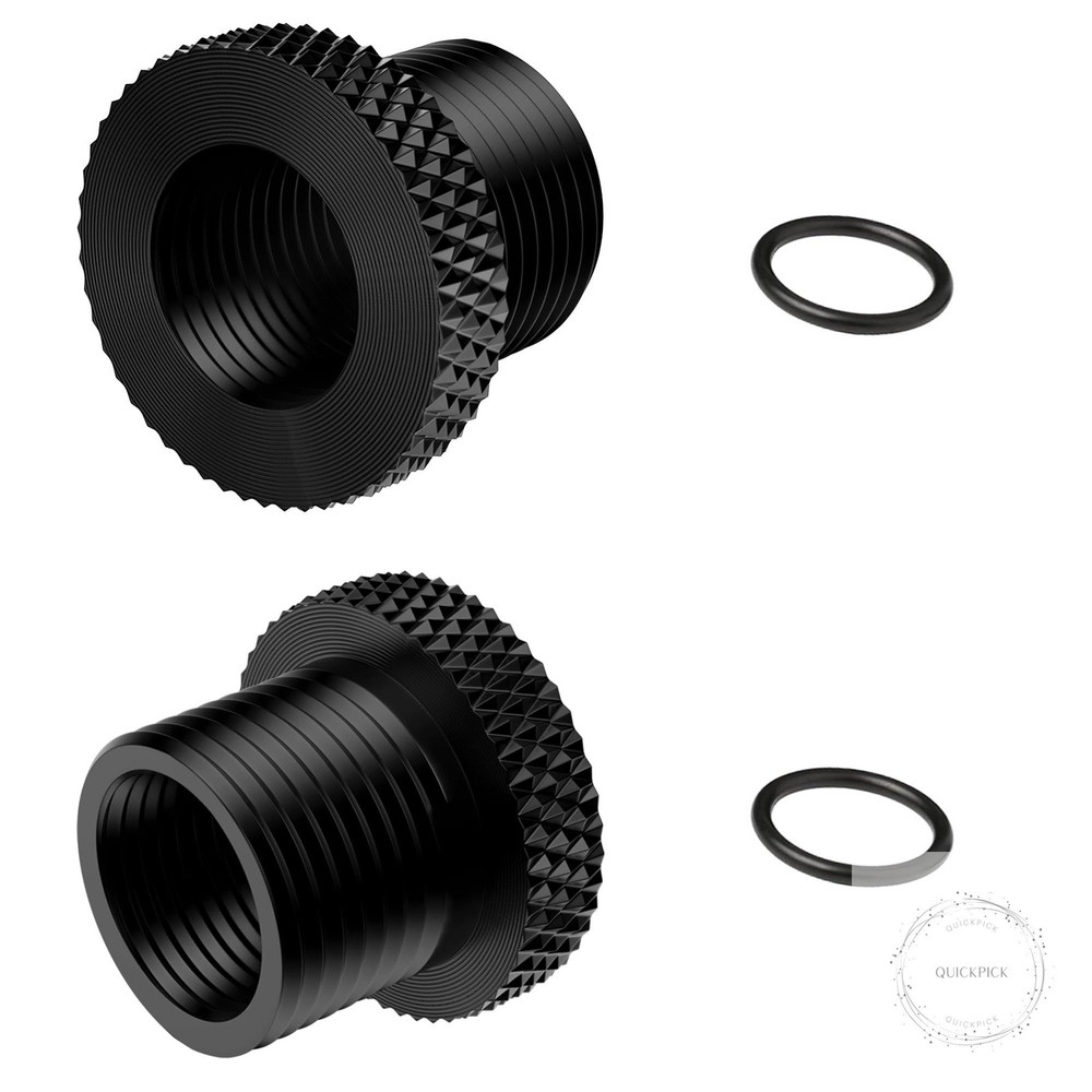 2 Pack Thread Protector 1/2-28 to 5/8-24 Thread Adapter Steel with Rubber Washer