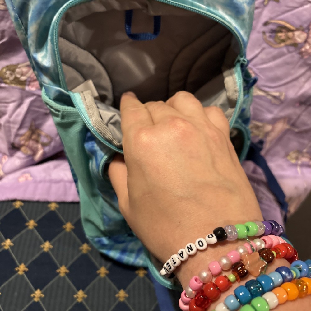 Camelback Mini Mule Pack Hiking Backpack Blue and Green Backpack