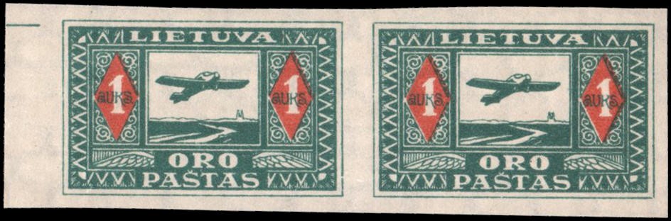 Lithuania #C5a MNH VF imperf pair
