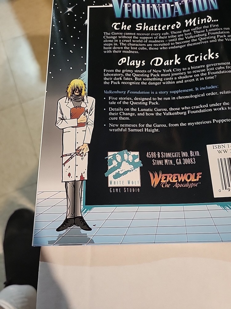 Werewolf the Apocalypse RPG Valkenburg Foundation White Wolf