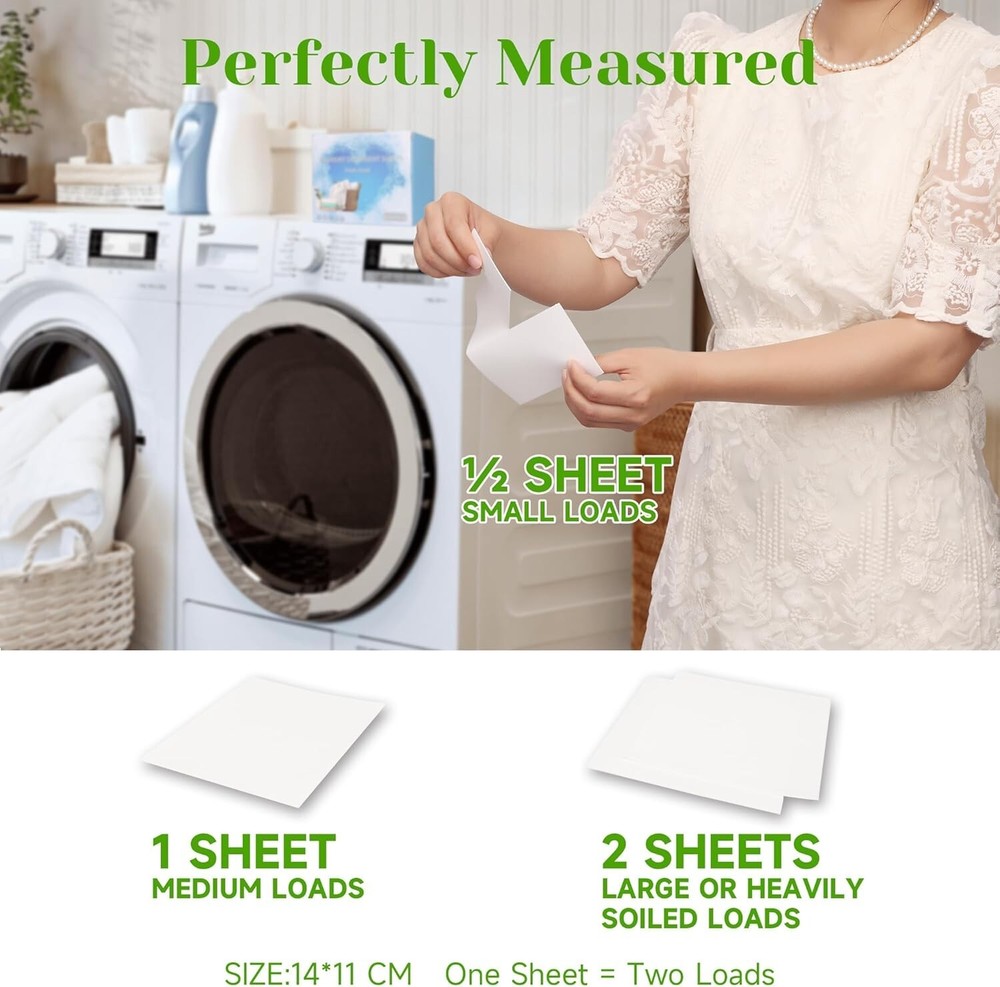 Laundry Detergent Sheets Travel Camping Eco Friendly Pack