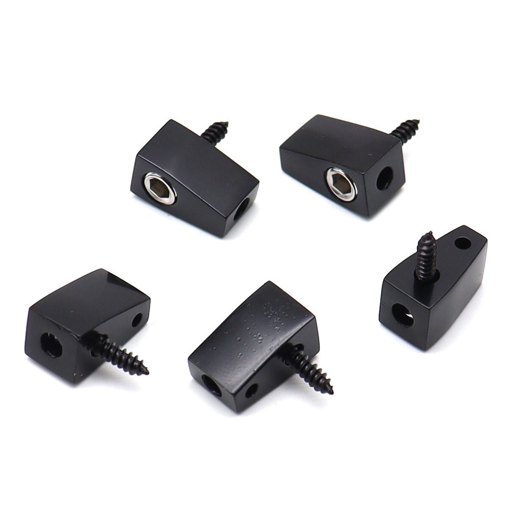 5 String Single String Bass Bridge Headless Individual Bridges and Nuts Black