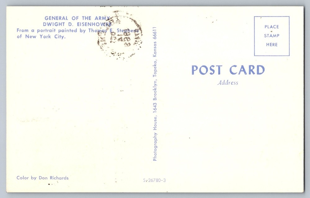 #1383 Dwight Eisenhower FDC Maxi Card