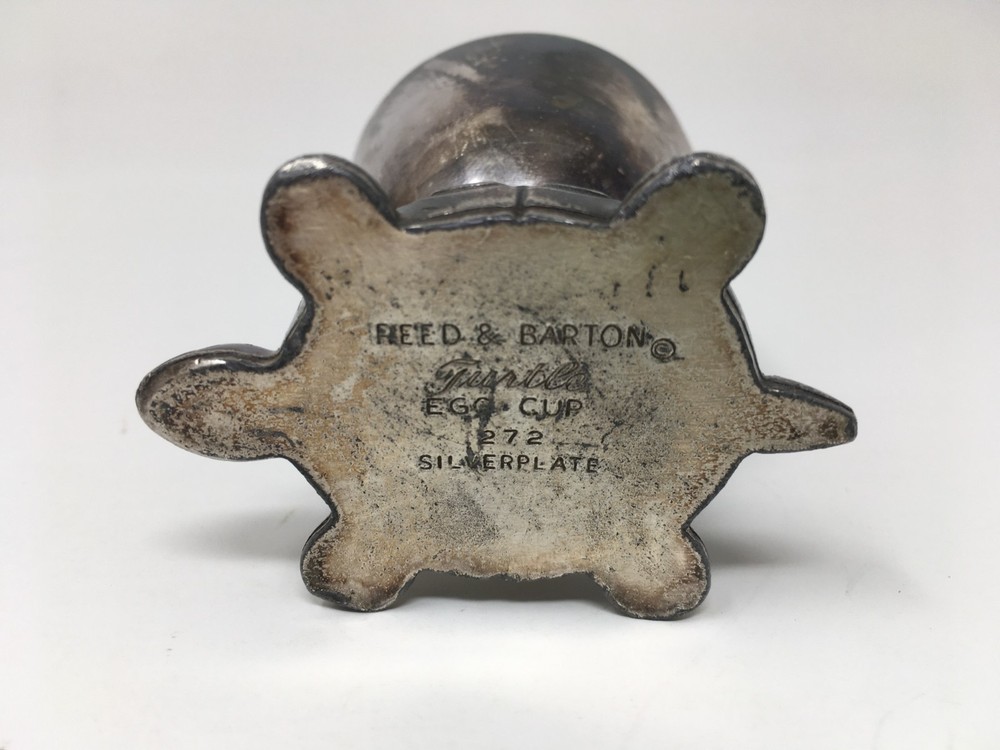 Vintage Reed & Barton Silver Plate Egg Cup - Turtle #272