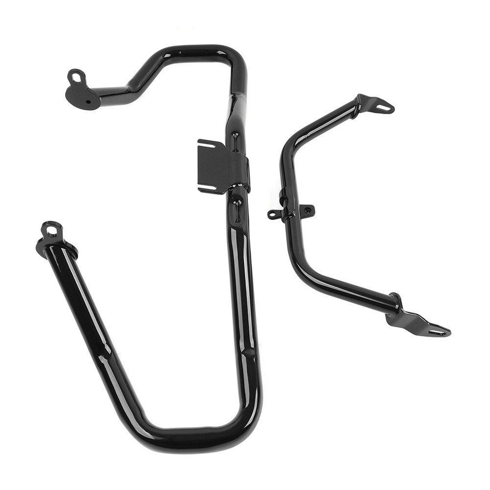 Black Engine Guard Crash Bar Fairing Support Bracket For Harley Road Glide FLTRX