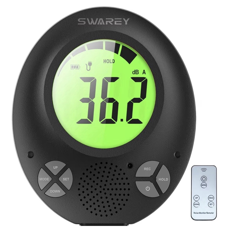 SWAREY Digital Decibel Meter with DIY Voice Warning & Remote Control