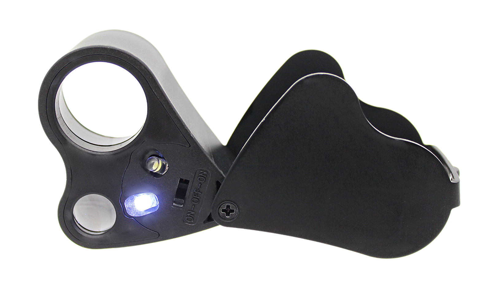 30X 60X Illuminated Jewelers Eye Loupe Foldable Magnifier Bright LED Light Gold