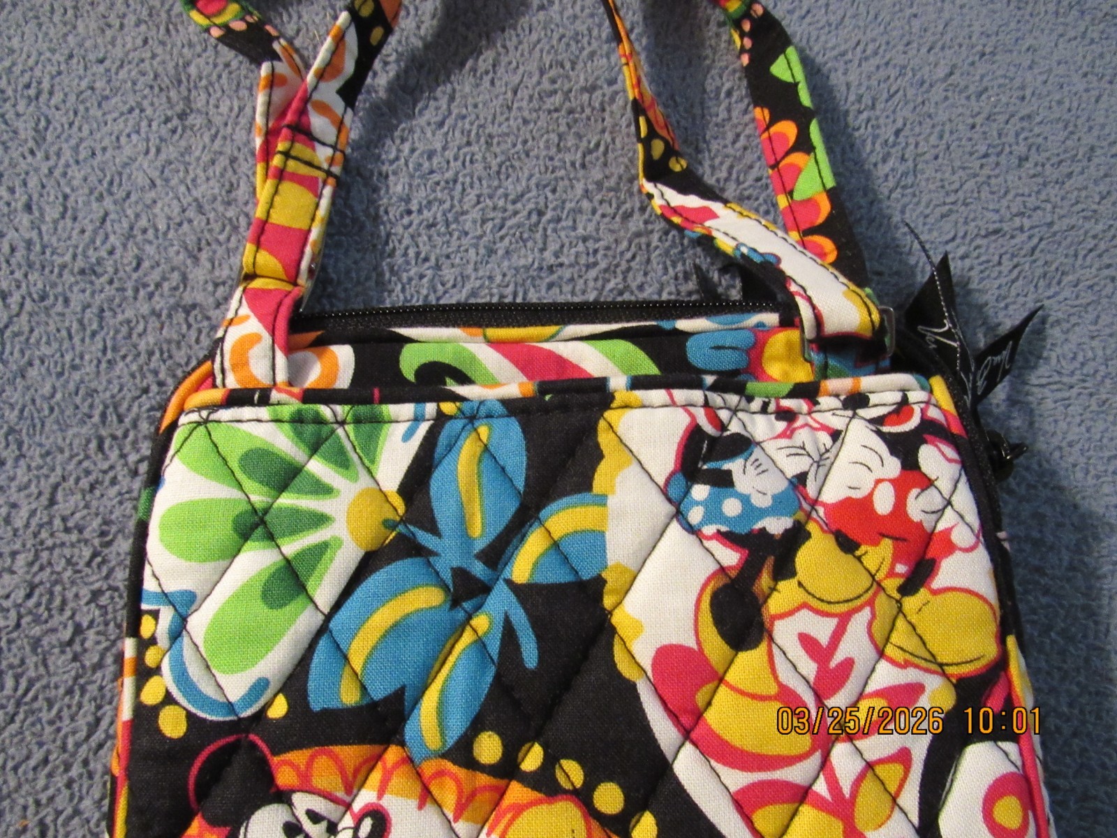 Disney Parks Vera Bradley Mini Hipster Midnight Mickey Mouse Crossbody New