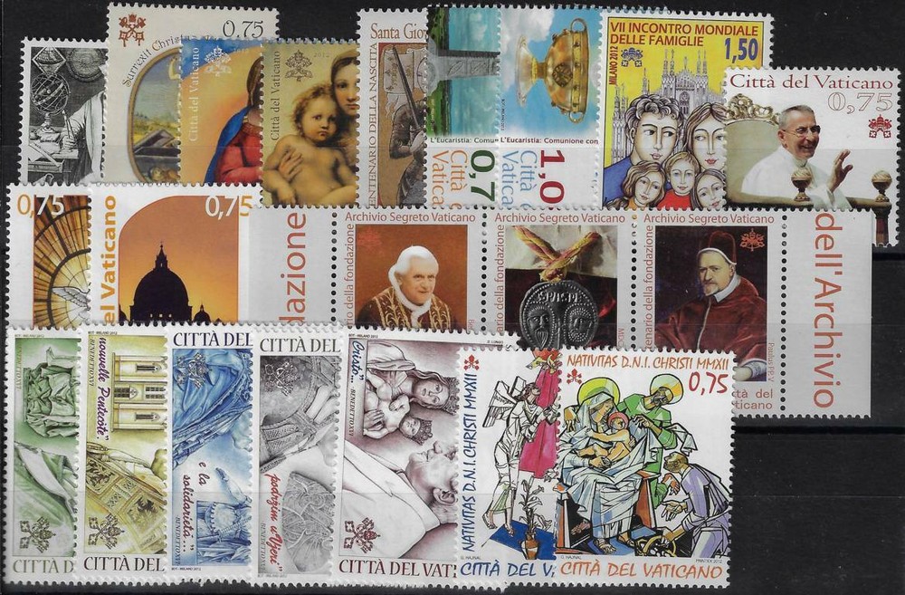 2012 Vaticano Annata completa NO bf 2012 MNH