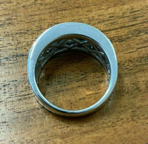 Wedding Band For Men Channel Set 3.35Ct Round Cut Diamond Solid 14K White Gold