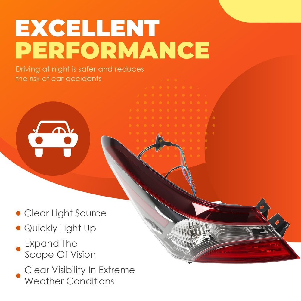 Outer Tail Light Driver Side Compatible with Camry LE SE 2021 2022 Left