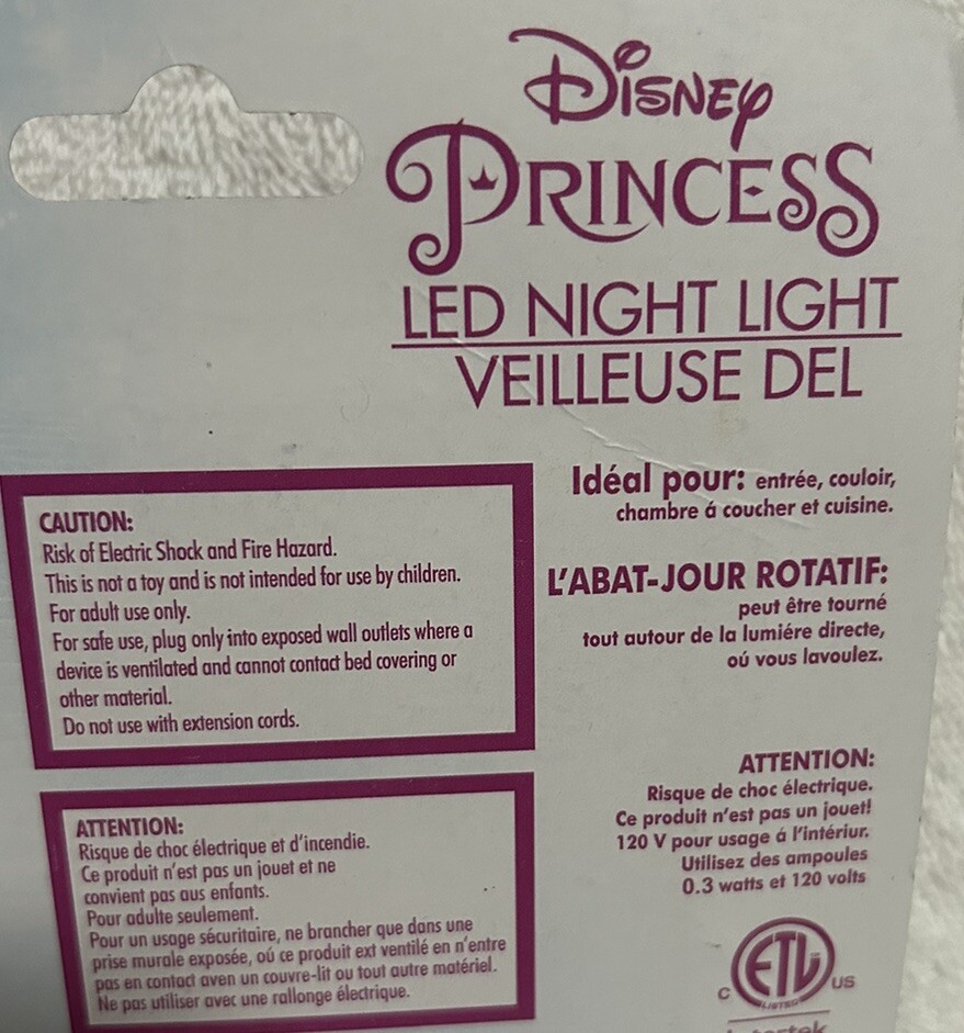 Disney Princess Led Night Light