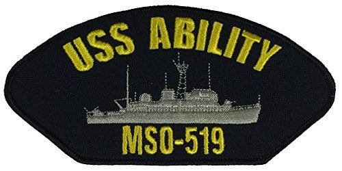 USS ABILITY MSO-519 PATCH USN NAVY SHIP MINESWEEPER GEMINI