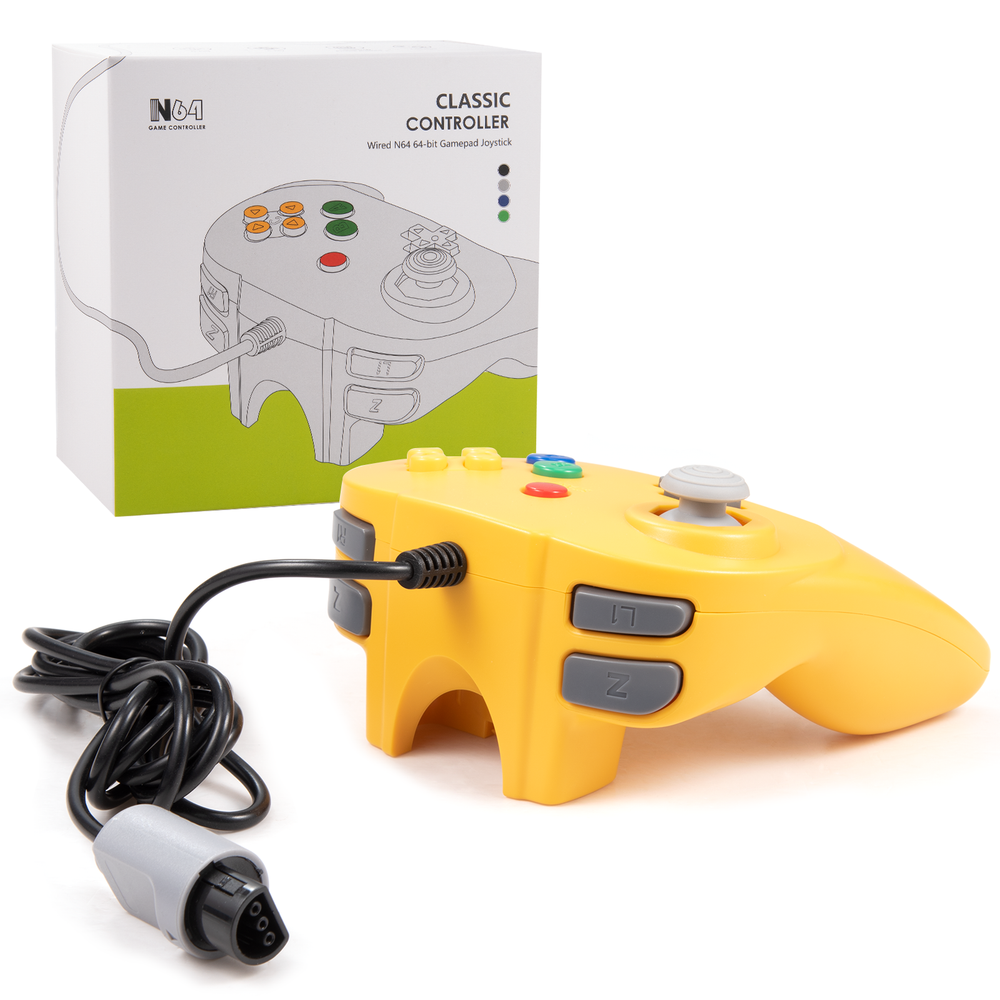 Wired Retro N64 64 bit Controller Joystick Gamepad for N64 Console Video Games