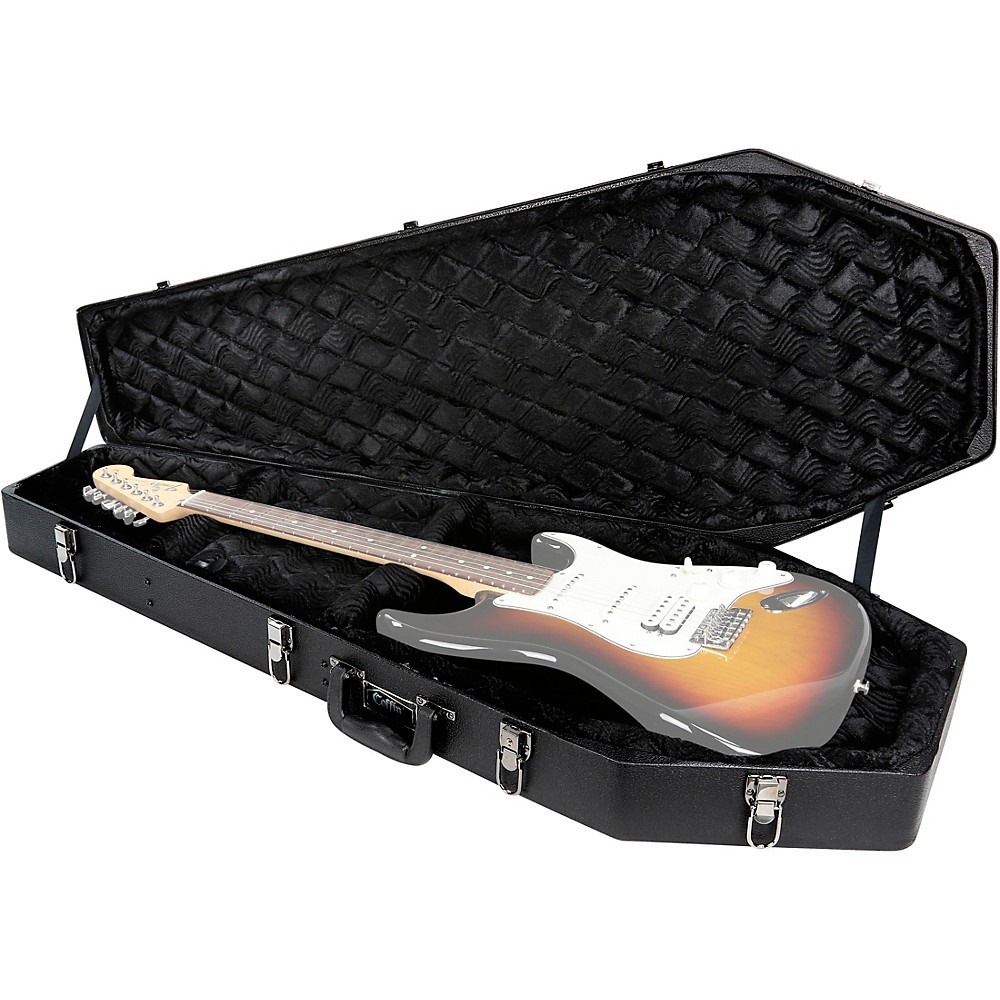 Coffin Case Guitar Case Black Black LN