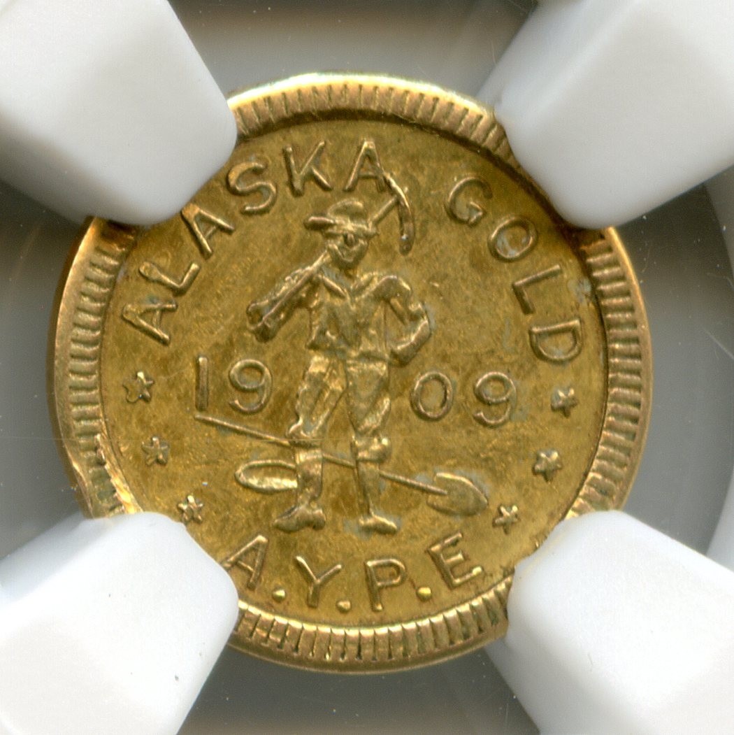 1909 WA 1/2DWT, California Gold AYPE, Hart's Coins of the West / NGC MS62 R7