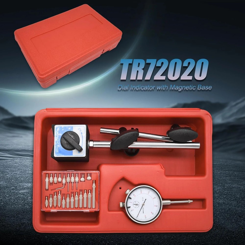 Dial Indicator with Magnetic Base and Point Precision Inspection Set, Dial Test