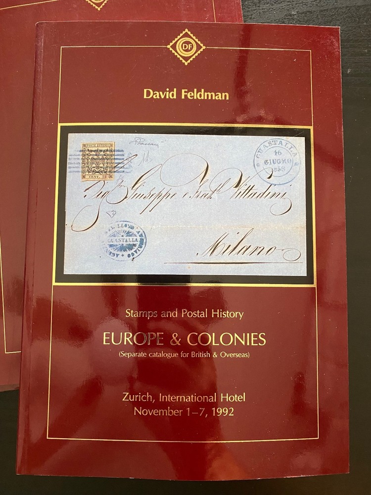 David Feldman Stamps and Postal History Catalog Collection+ Zurich 1992 L-1597