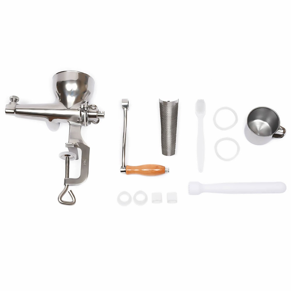 Manual Wheatgrass Juicer Hand Press Wheat Grass Fruit Juicing Extractor Silver~