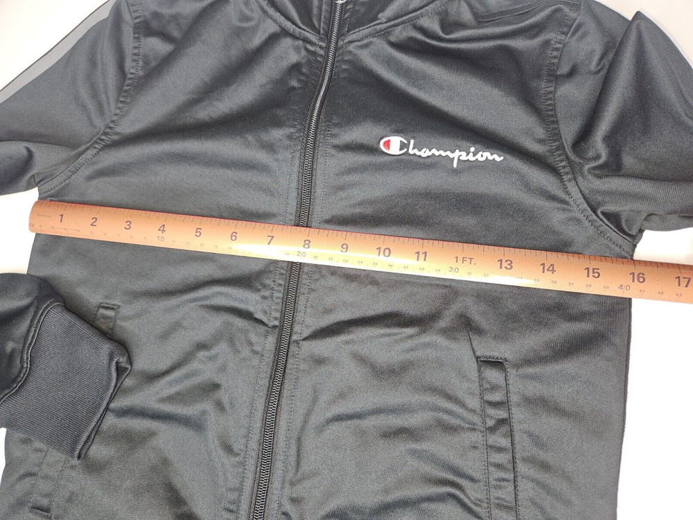 Boys Champion Black Size Medium Zip Up Jacket Pockets