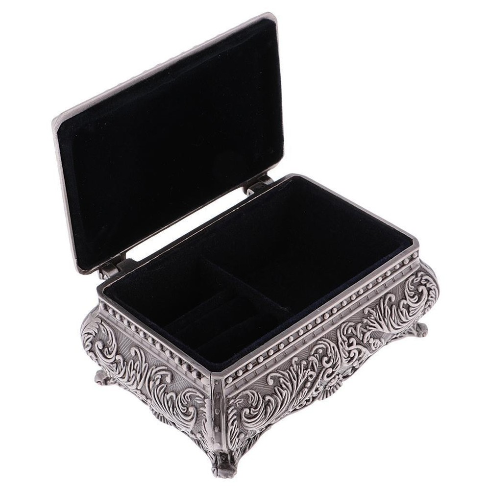 Velvet Interior Jewelry Box Container Rectangle Shape with