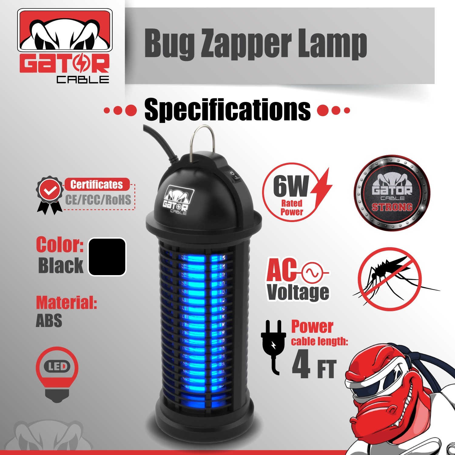 Electric Mosquito Insect Fly Bug Zapper Killer LED Light Trap Pest Control Lamp