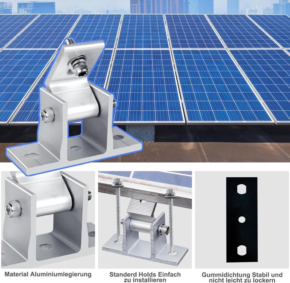 Solar Panel Mounting Brackets, 8PCS Adjustable RV 8PCS, Silver