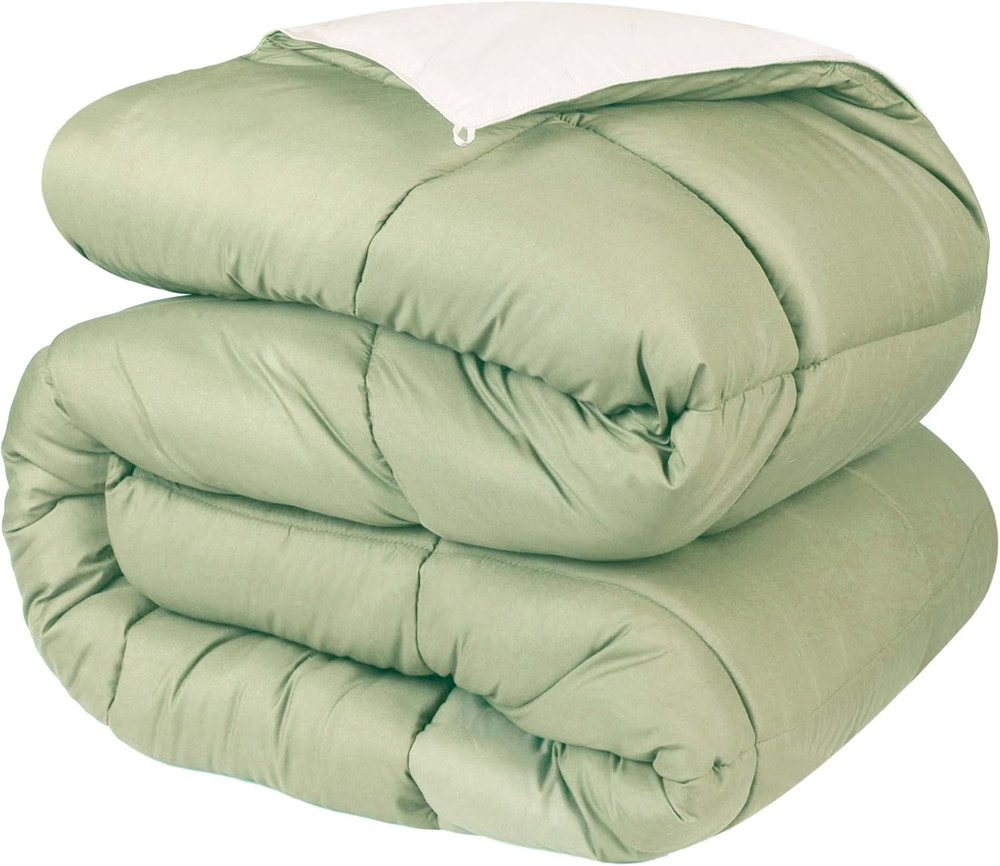 Reversible down Alternative Comforter, Medium Weight Bedding for All Season Use,