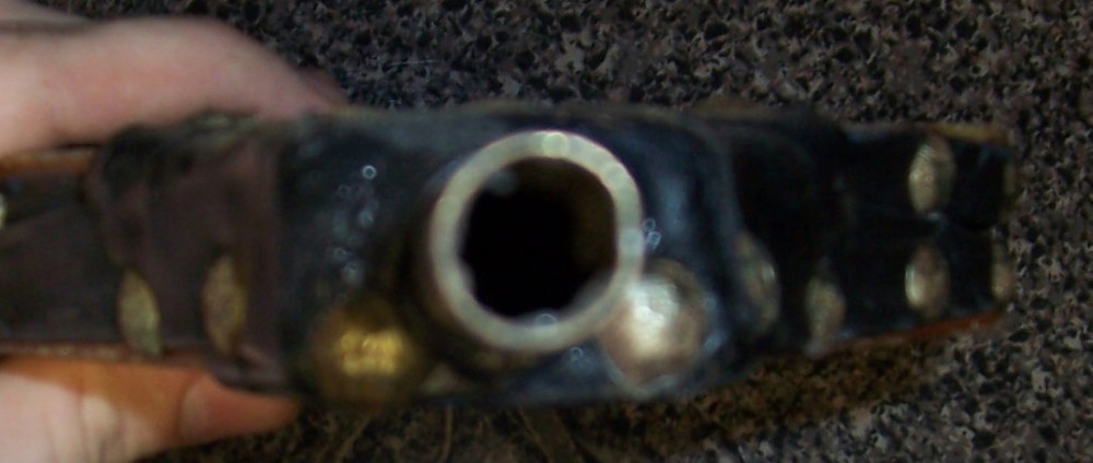 Leather And Wood Fireplace Bellows With Eagle Crest