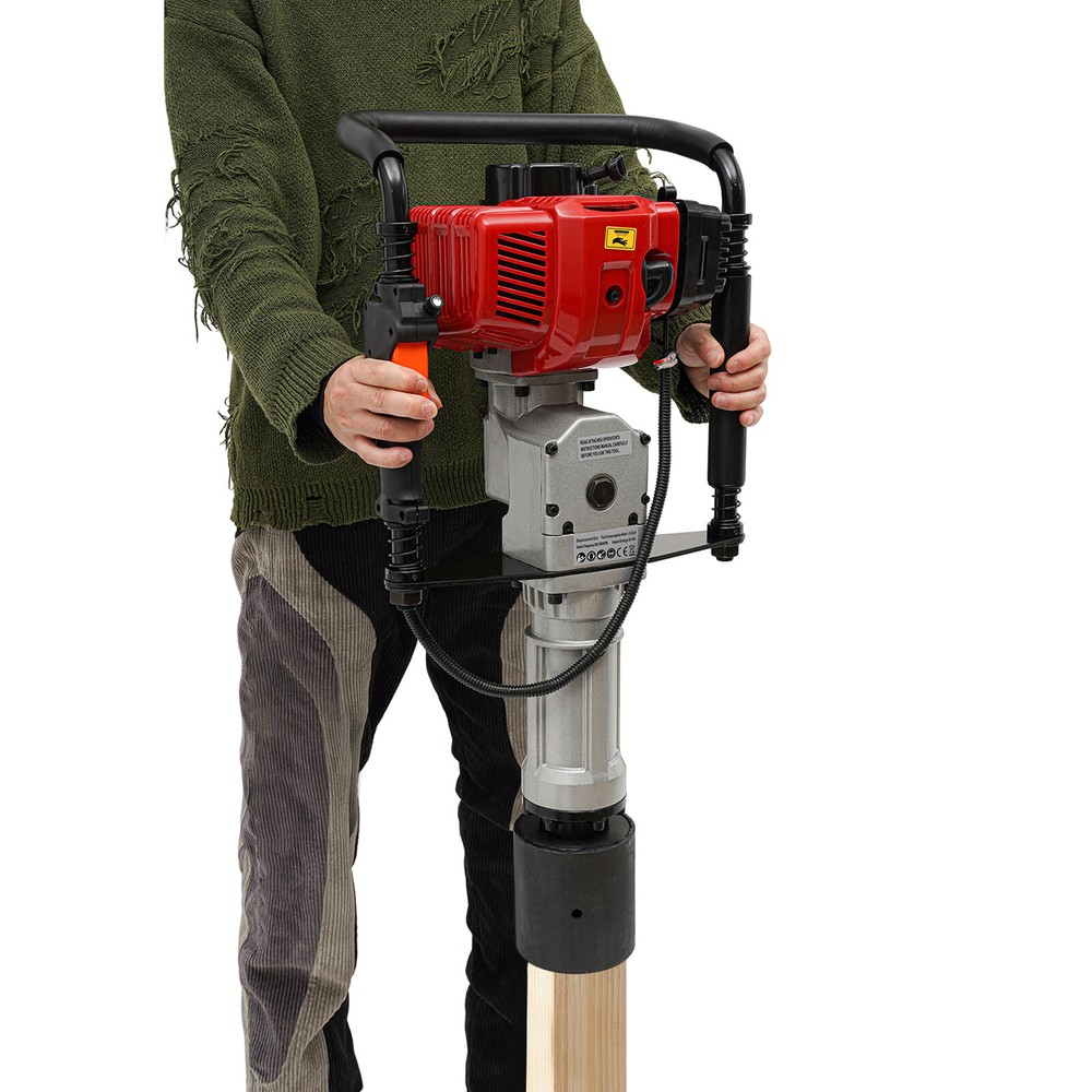 Mixed Oil Powered Pile Driver 52 CC Post Driver Two Stroke Post Driver Air Cool