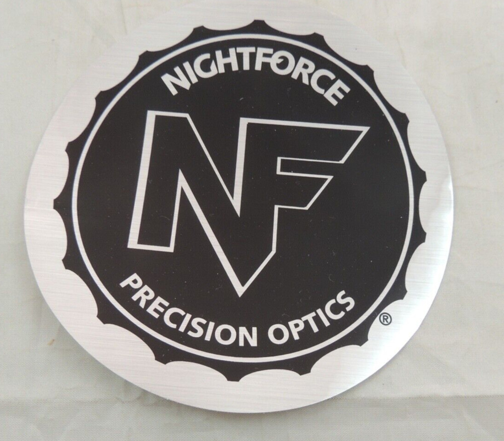 Nightforce Precision Optics Sticker Decal Black Silver 5"