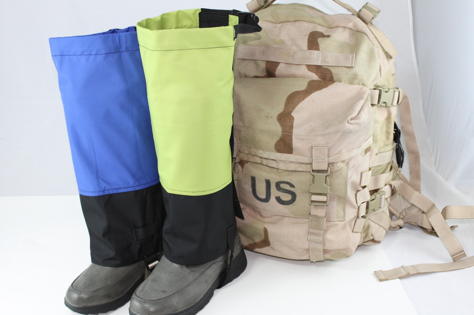 Blue Waterproof Oxford Gaiters Leg Cover Skiing Walking Hiking snowshoe