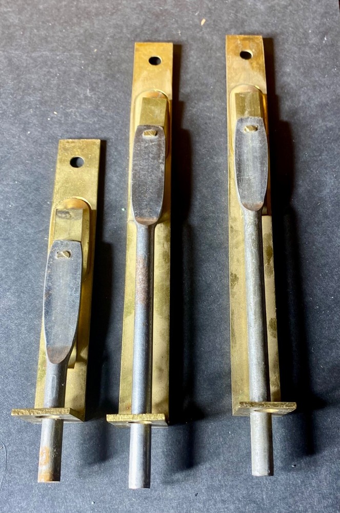 Antique Brass Flush Bolt Lever X 3 Units