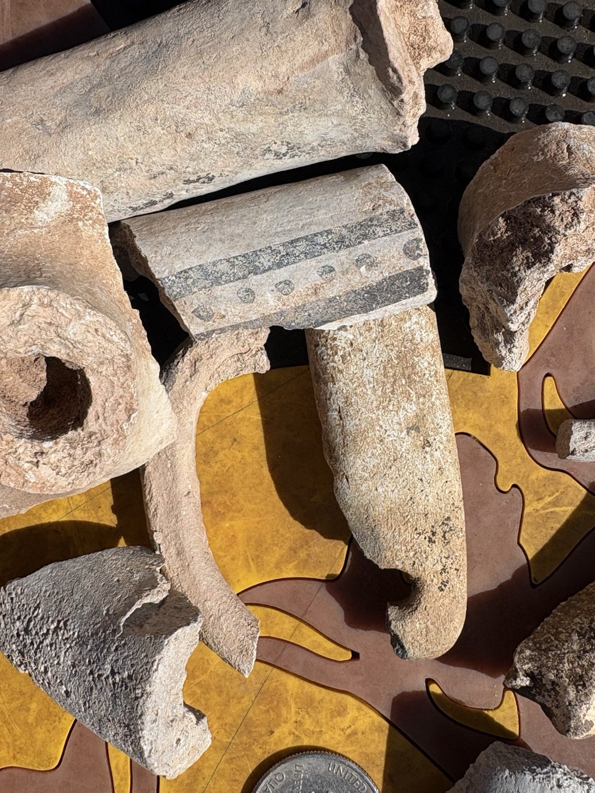 ☘️RR⚒: 10 Anasazi Pottery Shards, Handles/Ladle PCS, NE AZ.