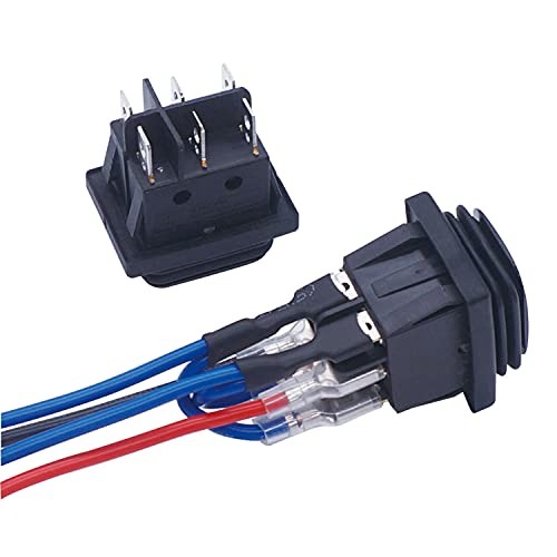 Reverse Polarity Switch Waterproof 12V RV Jack Switch Waterproof-Momentary
