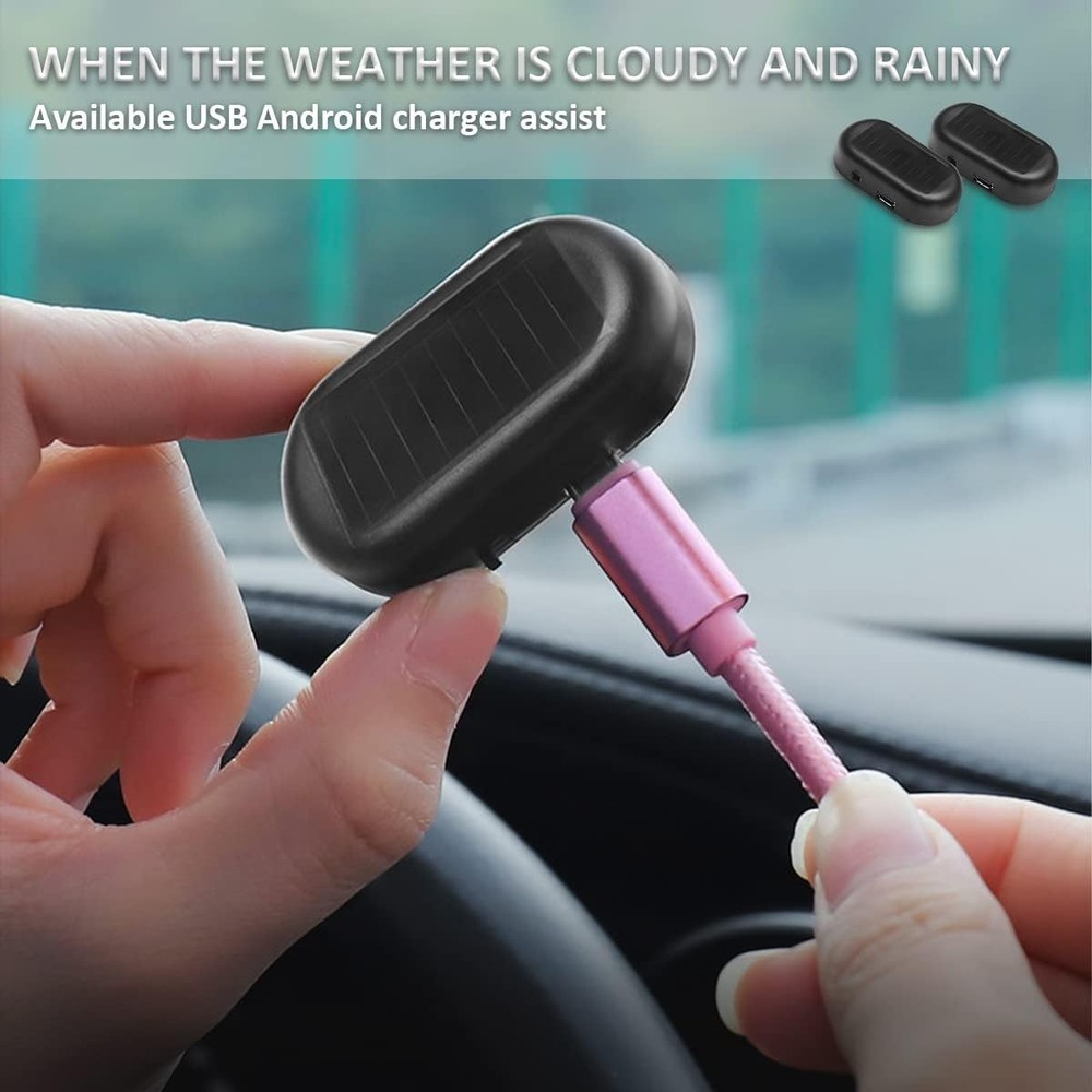 Compact Anti-Theft Solar Alarm Light for Vehicles: Deter Thieves Effectively