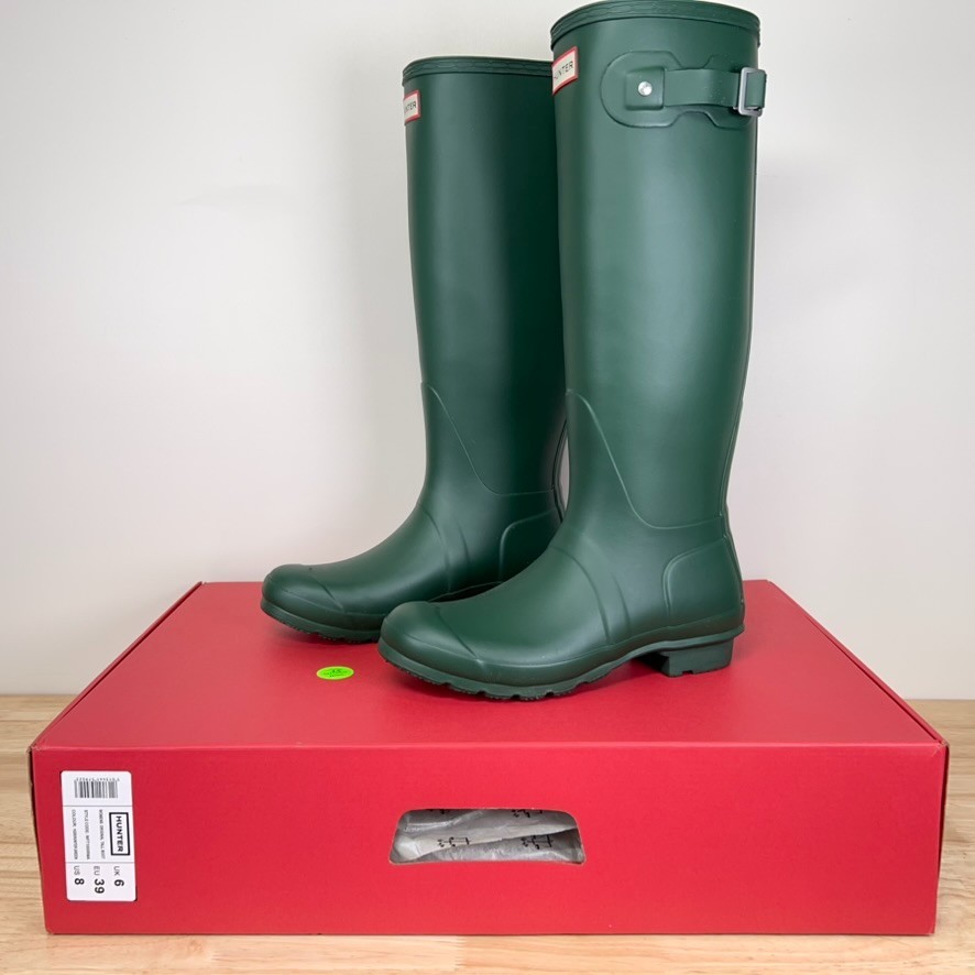 Hunter Original Tall Women's Rain Boots US 8 EU 39 Green