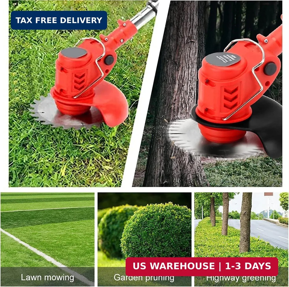 Electric Cordless Weed Wacker Trimmer 4 in 1 Stringless 4 Different Blades