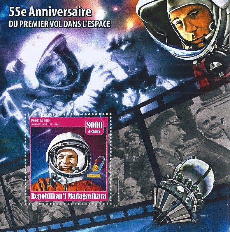 Block 2016 First Man IN Space Juri Gagarin