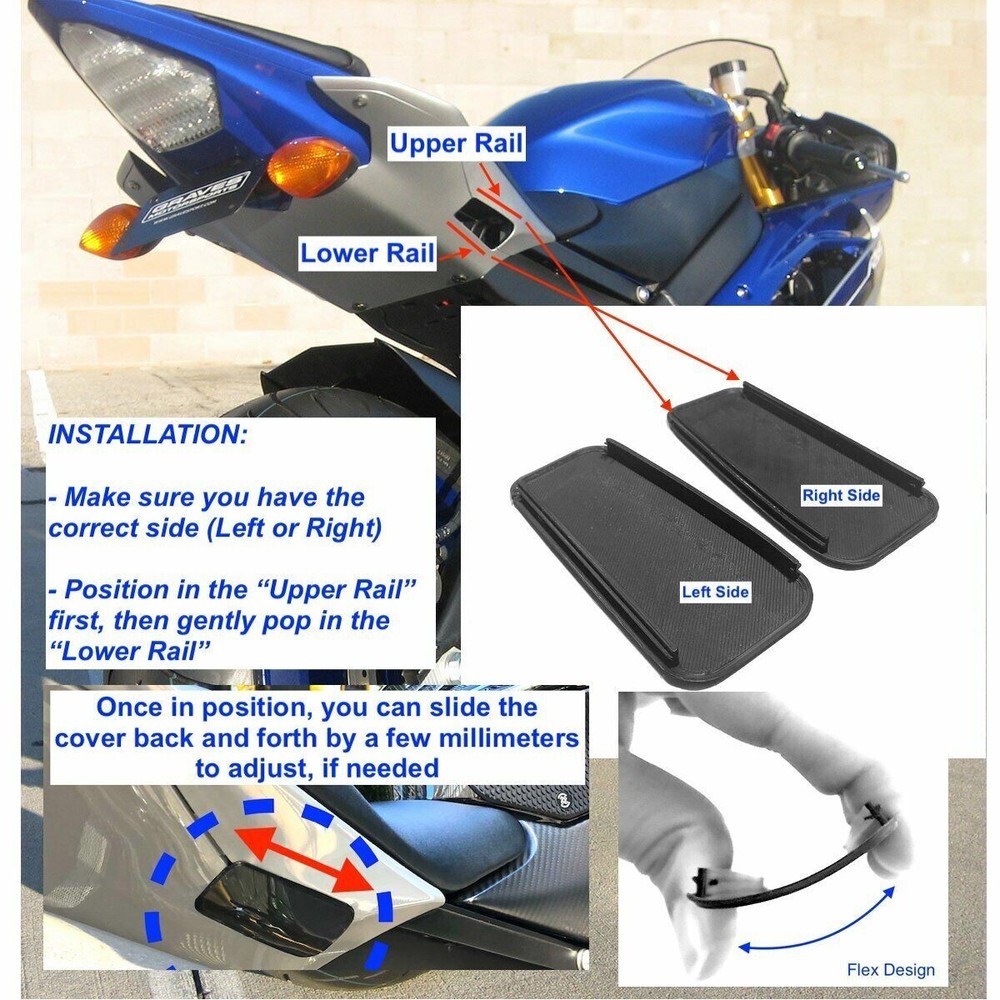 YAMAHA R6 Passenger Peg DELETE, 08-16 White